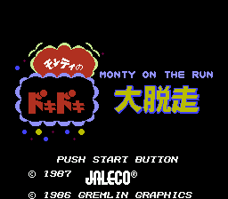 Monty on the Run : Monty no Doki Doki Dai Dassou — Title screen